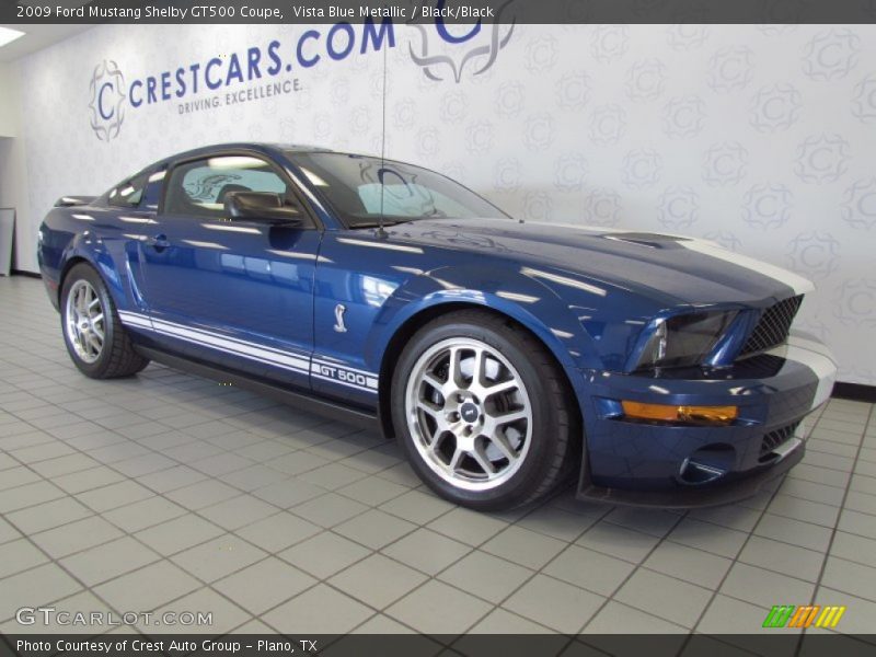 Vista Blue Metallic / Black/Black 2009 Ford Mustang Shelby GT500 Coupe