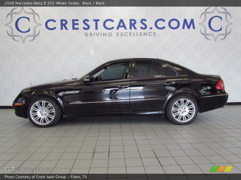 Black / Black 2008 Mercedes-Benz E 350 4Matic Sedan