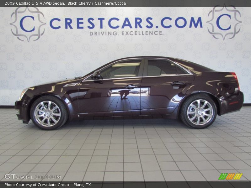 Black Cherry / Cashmere/Cocoa 2009 Cadillac CTS 4 AWD Sedan