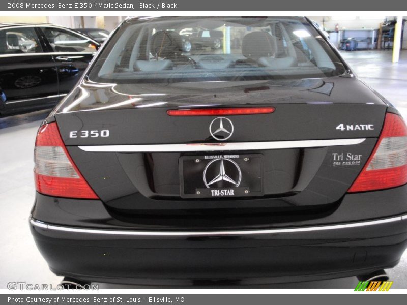 Black / Black 2008 Mercedes-Benz E 350 4Matic Sedan