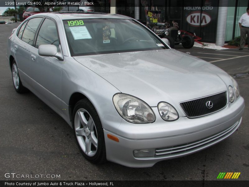 Alpine Silver Metalic / Black 1998 Lexus GS 400
