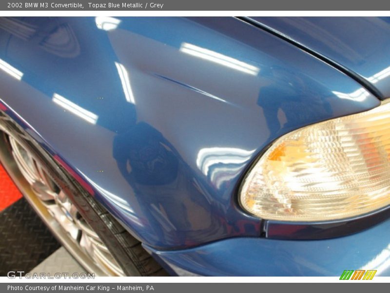 Topaz Blue Metallic / Grey 2002 BMW M3 Convertible