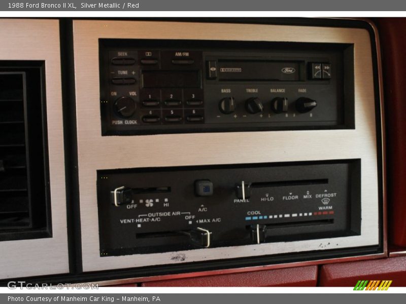 Silver Metallic / Red 1988 Ford Bronco II XL
