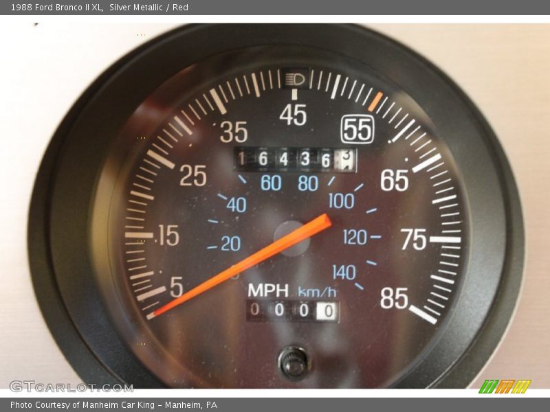 Silver Metallic / Red 1988 Ford Bronco II XL