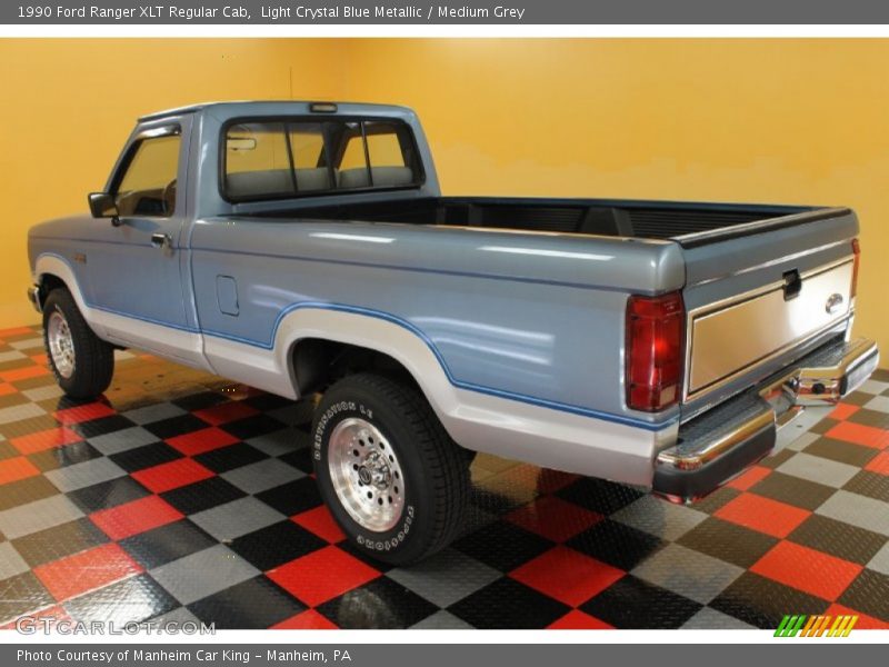Light Crystal Blue Metallic / Medium Grey 1990 Ford Ranger XLT Regular Cab
