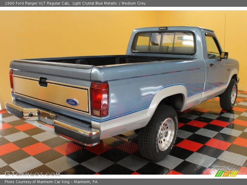 Light Crystal Blue Metallic / Medium Grey 1990 Ford Ranger XLT Regular Cab