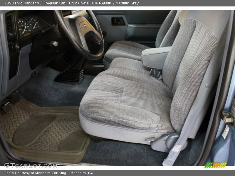Light Crystal Blue Metallic / Medium Grey 1990 Ford Ranger XLT Regular Cab