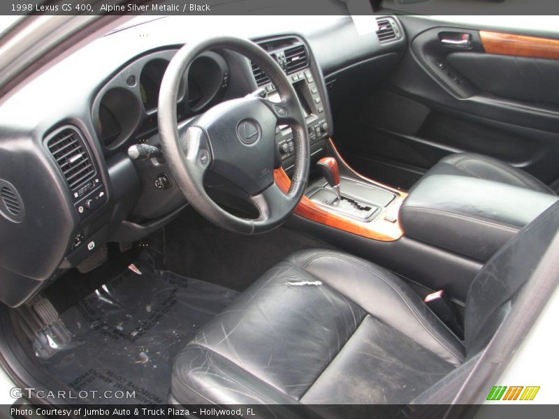 Alpine Silver Metalic / Black 1998 Lexus GS 400