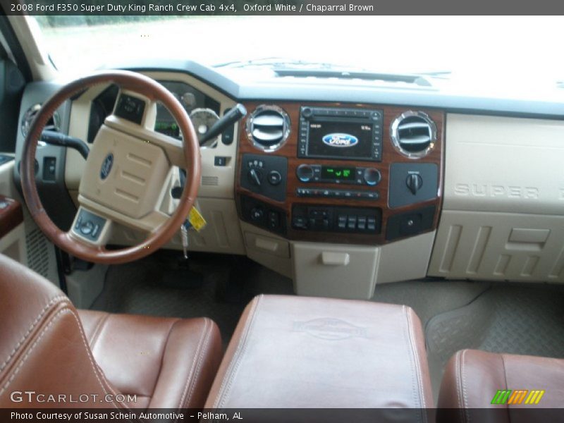Oxford White / Chaparral Brown 2008 Ford F350 Super Duty King Ranch Crew Cab 4x4