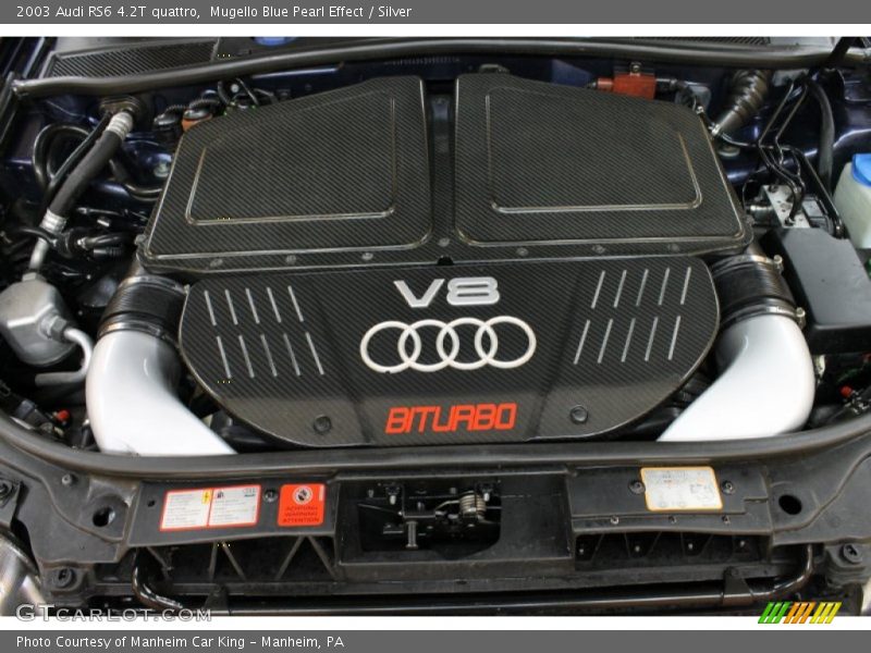  2003 RS6 4.2T quattro Engine - 4.2 Liter Twin-Turbocharged DOHC 40-Valve V8
