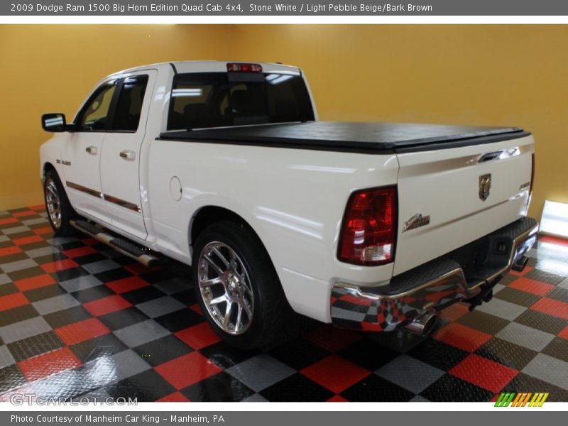 Stone White / Light Pebble Beige/Bark Brown 2009 Dodge Ram 1500 Big Horn Edition Quad Cab 4x4