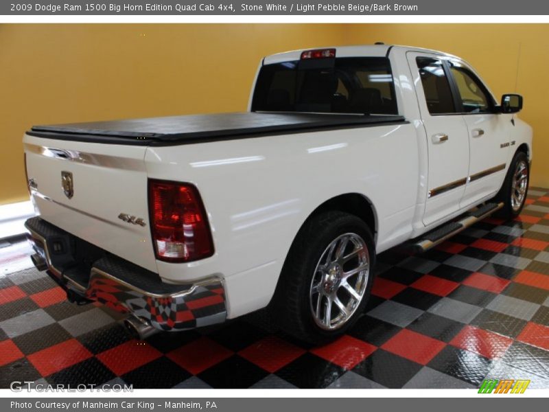 Stone White / Light Pebble Beige/Bark Brown 2009 Dodge Ram 1500 Big Horn Edition Quad Cab 4x4