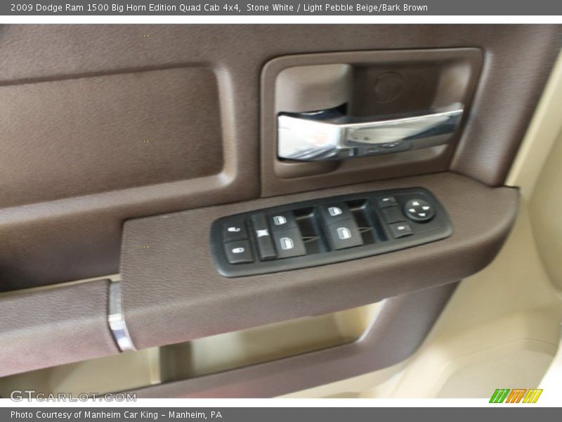 Stone White / Light Pebble Beige/Bark Brown 2009 Dodge Ram 1500 Big Horn Edition Quad Cab 4x4