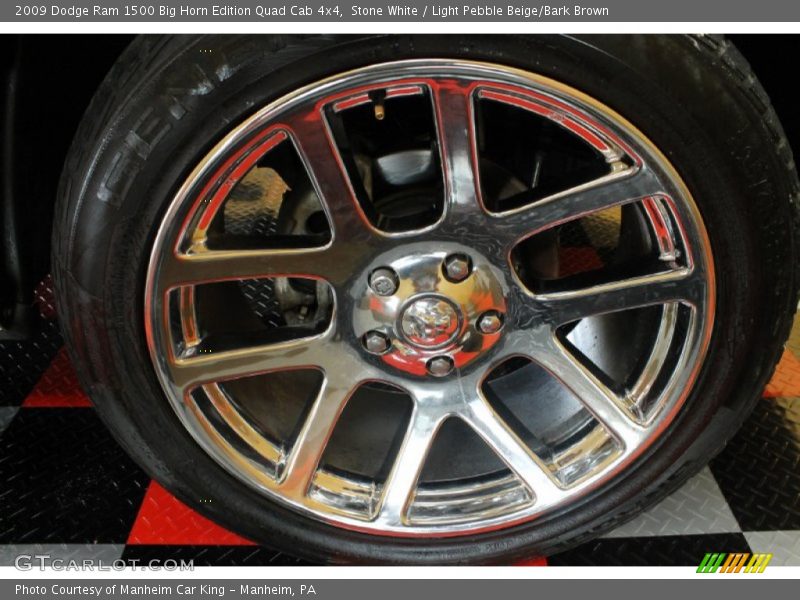 Stone White / Light Pebble Beige/Bark Brown 2009 Dodge Ram 1500 Big Horn Edition Quad Cab 4x4