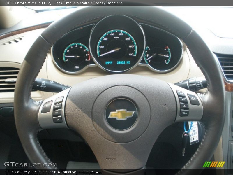 Black Granite Metallic / Cocoa/Cashmere 2011 Chevrolet Malibu LTZ