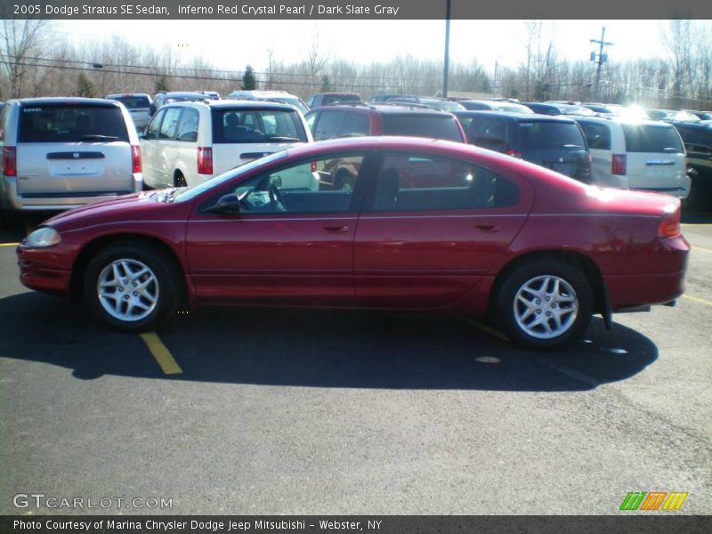 Inferno Red Crystal Pearl / Dark Slate Gray 2005 Dodge Stratus SE Sedan