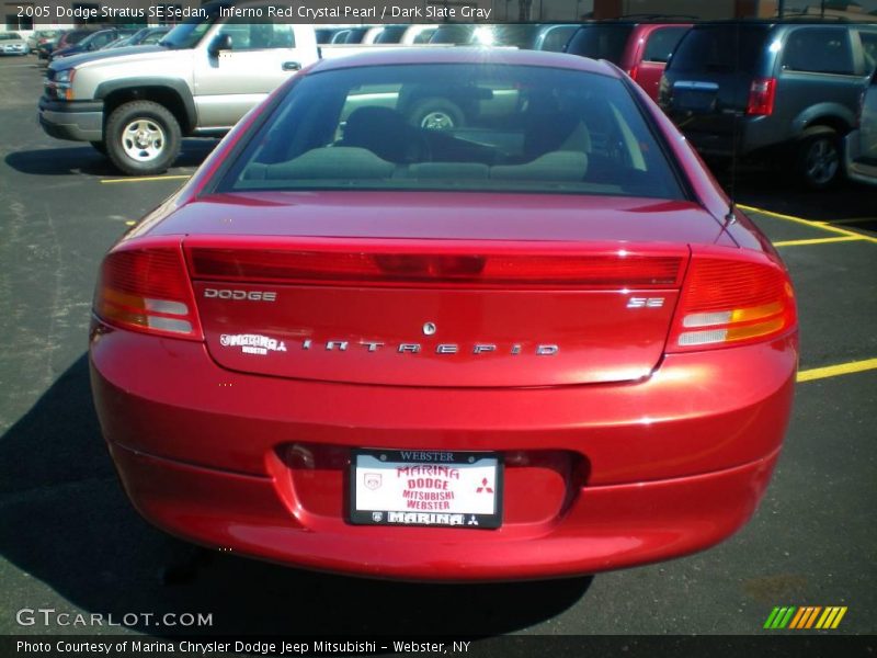 Inferno Red Crystal Pearl / Dark Slate Gray 2005 Dodge Stratus SE Sedan