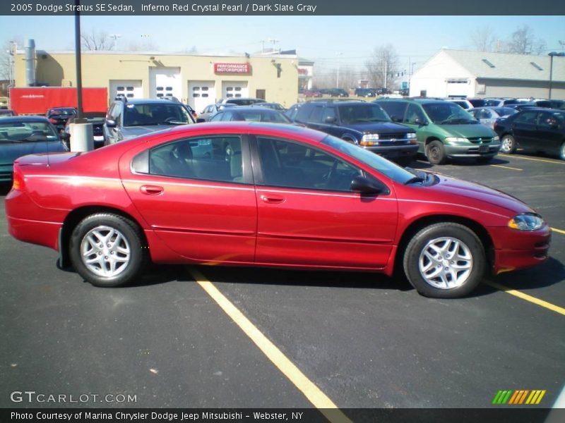 Inferno Red Crystal Pearl / Dark Slate Gray 2005 Dodge Stratus SE Sedan