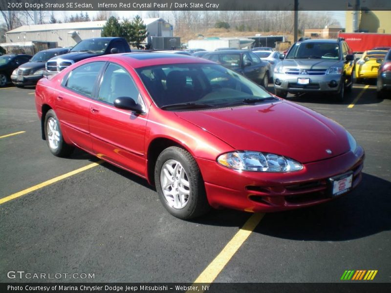 Inferno Red Crystal Pearl / Dark Slate Gray 2005 Dodge Stratus SE Sedan