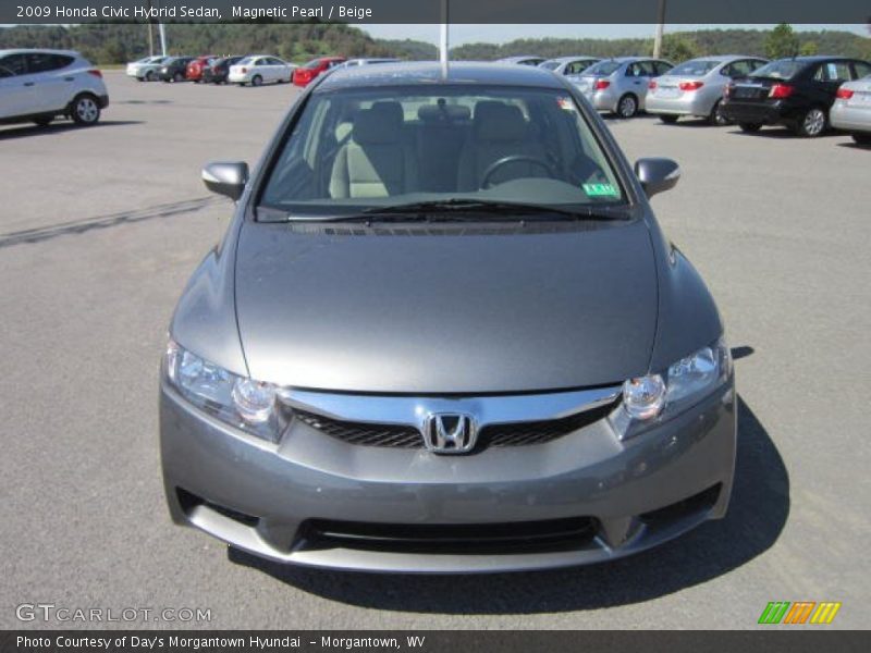 Magnetic Pearl / Beige 2009 Honda Civic Hybrid Sedan