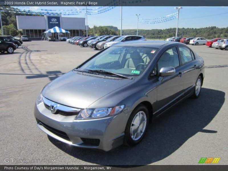 Magnetic Pearl / Beige 2009 Honda Civic Hybrid Sedan