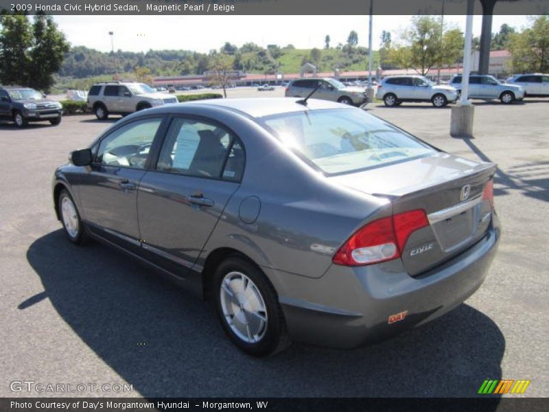 Magnetic Pearl / Beige 2009 Honda Civic Hybrid Sedan