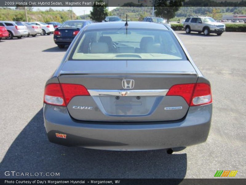 Magnetic Pearl / Beige 2009 Honda Civic Hybrid Sedan