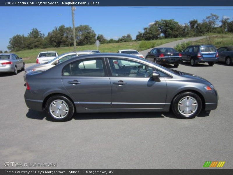 Magnetic Pearl / Beige 2009 Honda Civic Hybrid Sedan