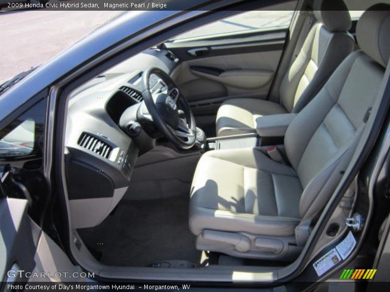 Magnetic Pearl / Beige 2009 Honda Civic Hybrid Sedan
