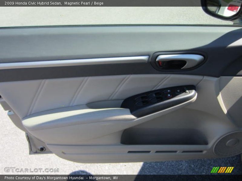 Magnetic Pearl / Beige 2009 Honda Civic Hybrid Sedan