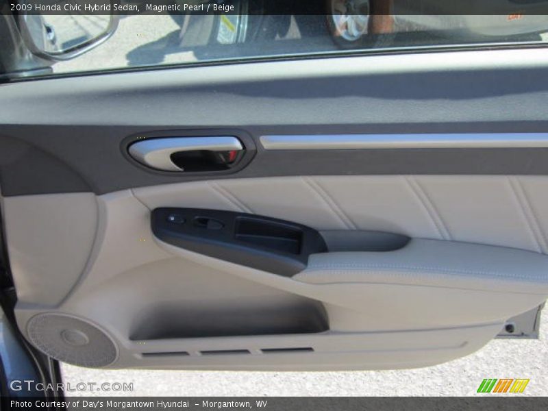 Magnetic Pearl / Beige 2009 Honda Civic Hybrid Sedan