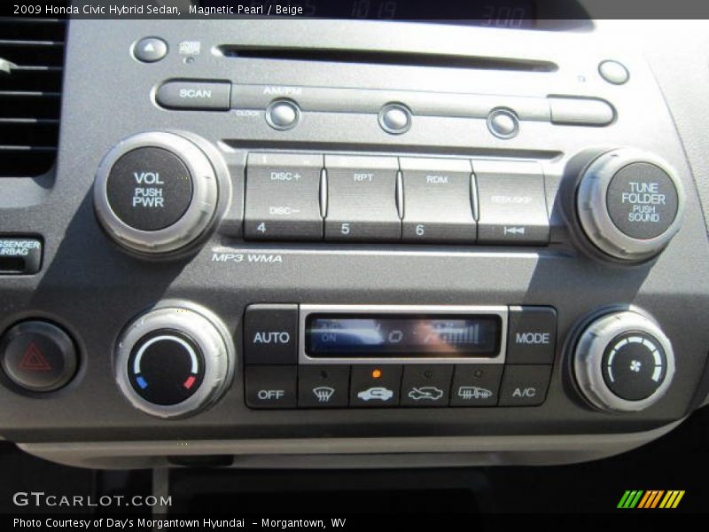 Magnetic Pearl / Beige 2009 Honda Civic Hybrid Sedan