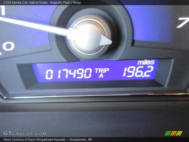 Magnetic Pearl / Beige 2009 Honda Civic Hybrid Sedan