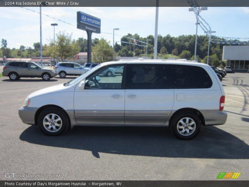 Clear White / Gray 2004 Kia Sedona EX