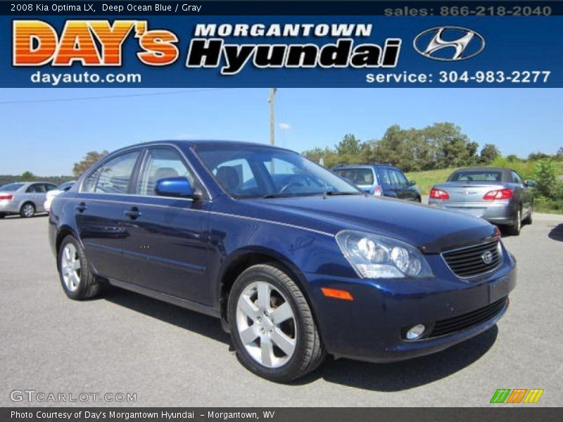 Deep Ocean Blue / Gray 2008 Kia Optima LX