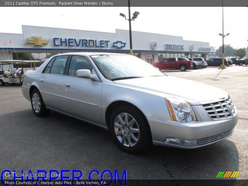 Radiant Silver Metallic / Ebony 2011 Cadillac DTS Premium