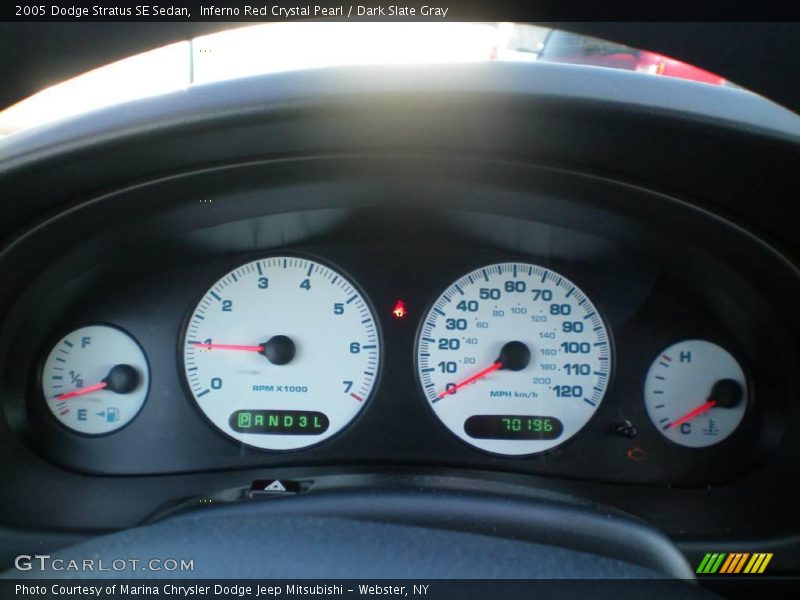 Inferno Red Crystal Pearl / Dark Slate Gray 2005 Dodge Stratus SE Sedan