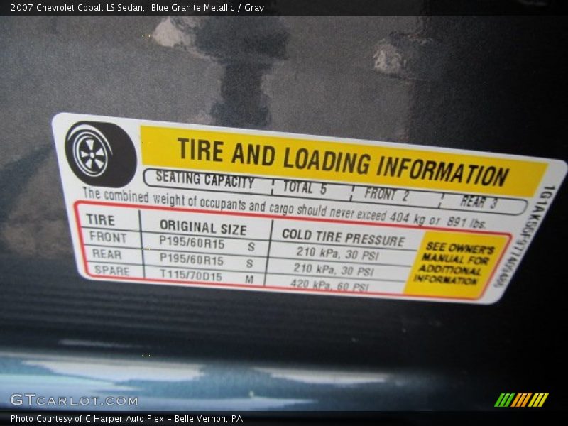 Blue Granite Metallic / Gray 2007 Chevrolet Cobalt LS Sedan