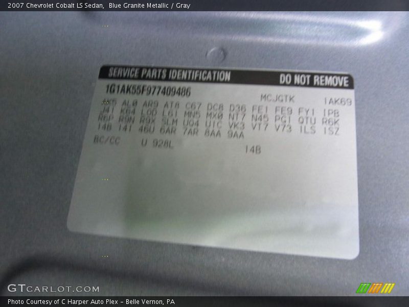 Blue Granite Metallic / Gray 2007 Chevrolet Cobalt LS Sedan