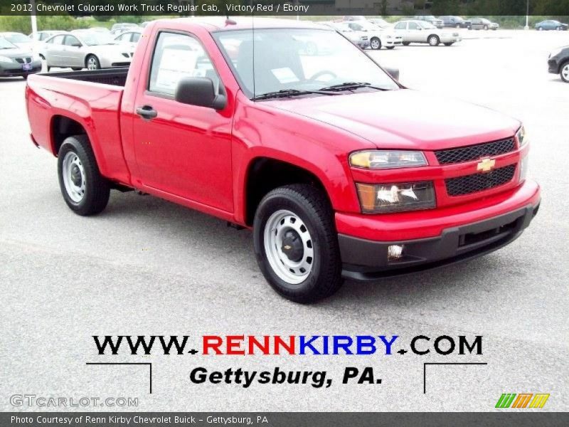 Victory Red / Ebony 2012 Chevrolet Colorado Work Truck Regular Cab