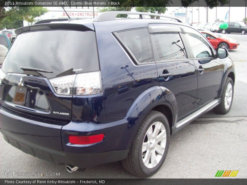 Cosmic Blue Metallic / Black 2011 Mitsubishi Outlander SE AWD