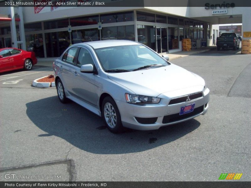 Apex Silver Metallic / Black 2011 Mitsubishi Lancer ES