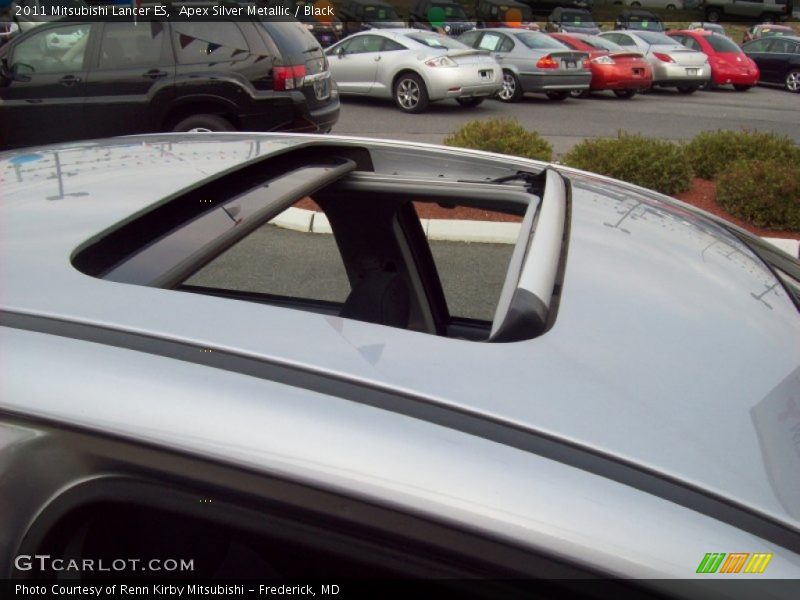 Apex Silver Metallic / Black 2011 Mitsubishi Lancer ES