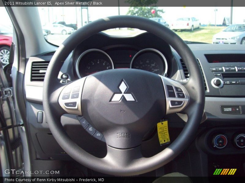 Apex Silver Metallic / Black 2011 Mitsubishi Lancer ES