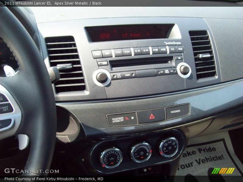 Apex Silver Metallic / Black 2011 Mitsubishi Lancer ES