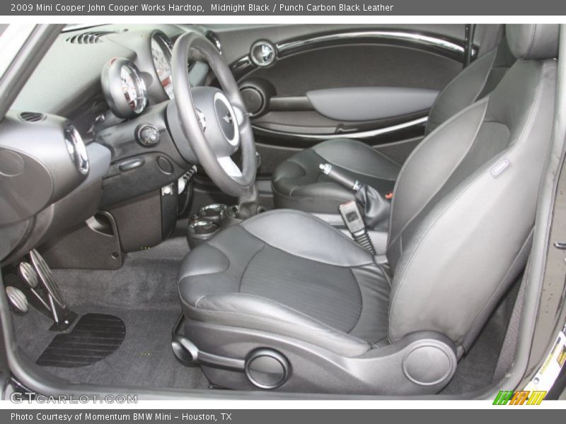 Midnight Black / Punch Carbon Black Leather 2009 Mini Cooper John Cooper Works Hardtop
