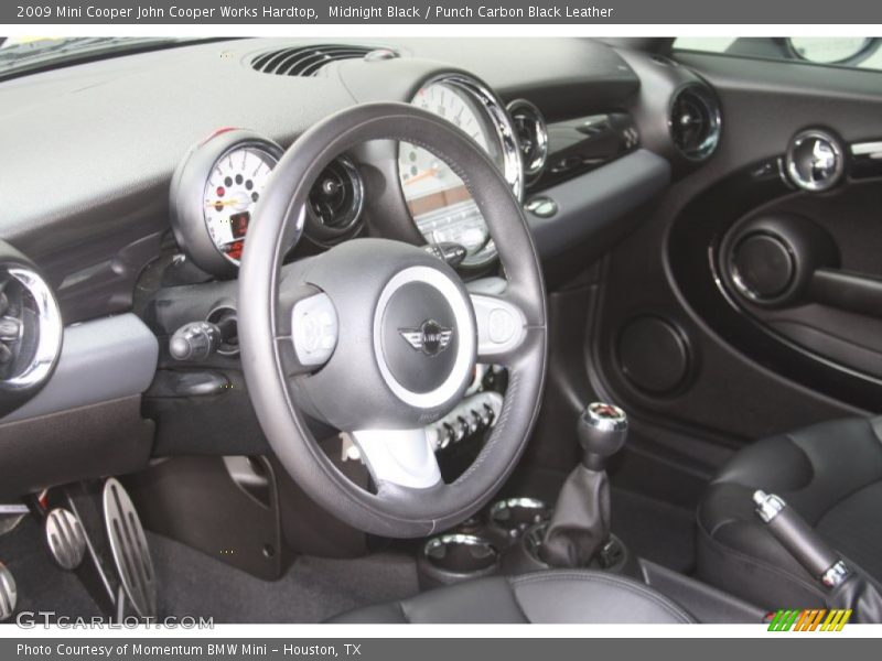 Midnight Black / Punch Carbon Black Leather 2009 Mini Cooper John Cooper Works Hardtop
