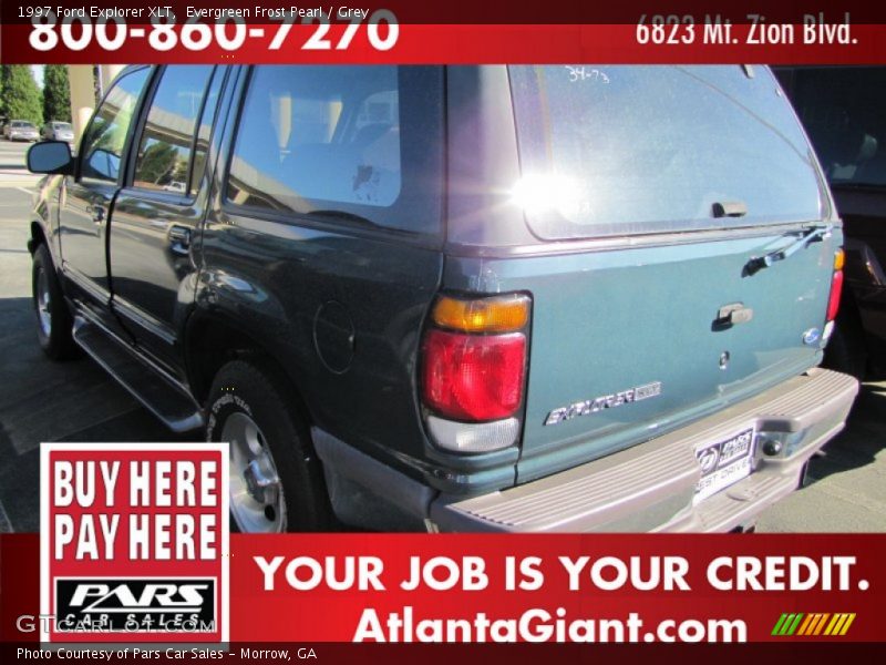 Evergreen Frost Pearl / Grey 1997 Ford Explorer XLT