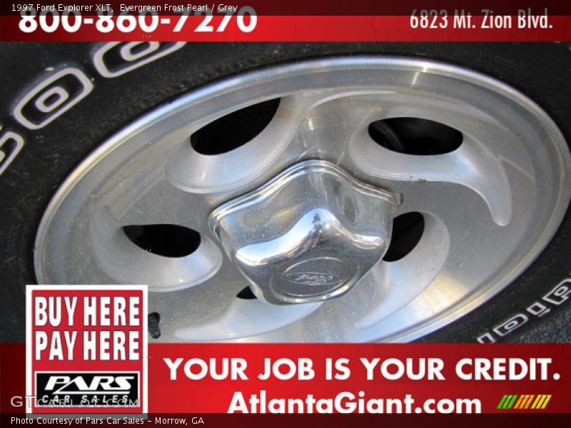 Evergreen Frost Pearl / Grey 1997 Ford Explorer XLT