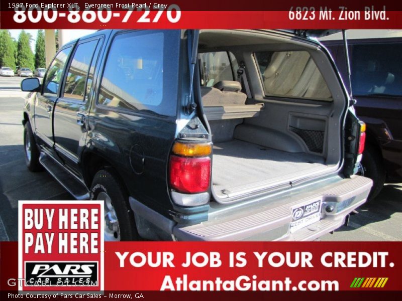 Evergreen Frost Pearl / Grey 1997 Ford Explorer XLT
